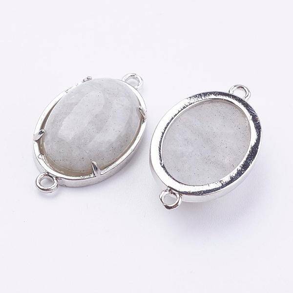 Brass Natural Labradorite Links connectors