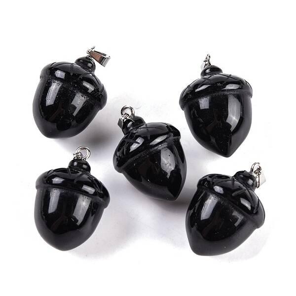 Natural Obsidian Pendants