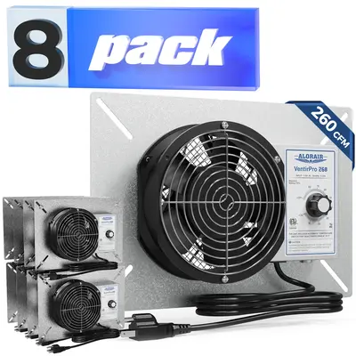 ALORAIR Wholesale Packs Ventirpro 260 Crawl Space Fan (pack of 8)