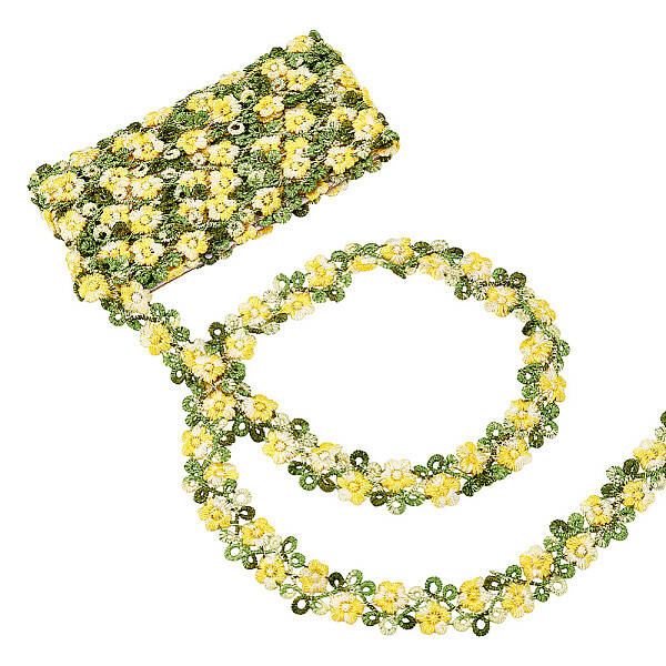 3D Flower Embroidery Polyester Lace Trim