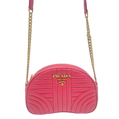 Pre-owned PRADA Leather Crossbody Bags Pink Crossbody