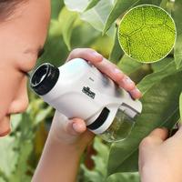 AAA Batteries Required Pocket Microscope, 60-120x Educational Mini Handheld Microscope with LED Light, Outdoor Children Stem ...