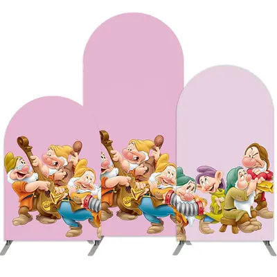 Aperturee Cartoon Dwarf Double Sided Party Arch Backdrop Kit | Custom Arched Wall Covers | Diy Arch Backdrop Cover | Chiara W...