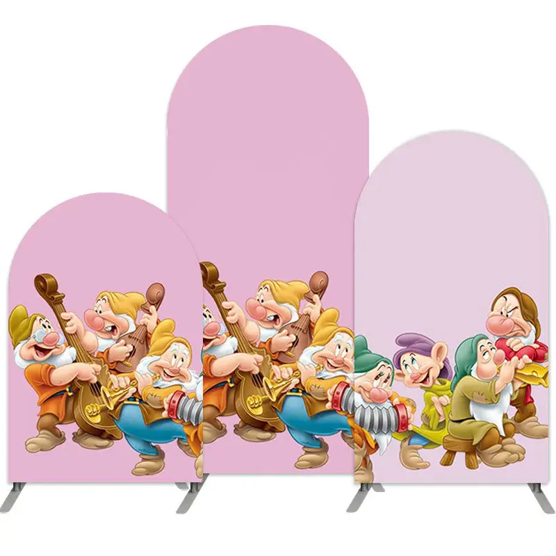 Aperturee Cartoon Dwarf Double Sided Party Arch Backdrop Kit | Custom Arched Wall Covers | Diy Arch Backdrop Cover | Chiara W...