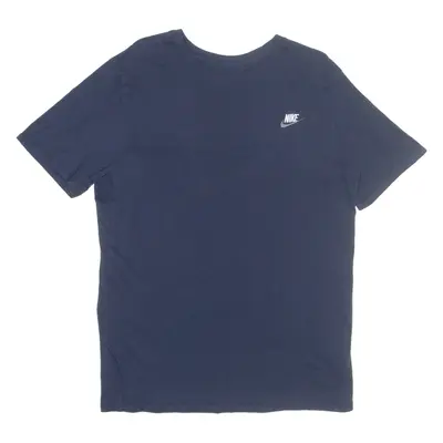 NIKE Athletic Cut Mens T-Shirt Blue L
