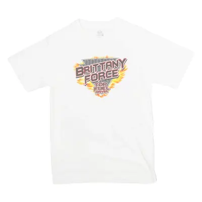 FRUIT OF THE LOOM Brittany Force Mens T-Shirt White S