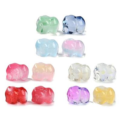 Spray Painted Glass Beads