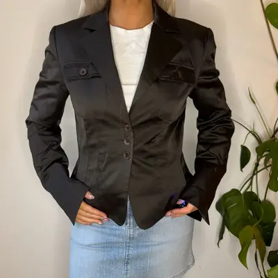 Motivi Blazer - Medium Brown Polyester Blend