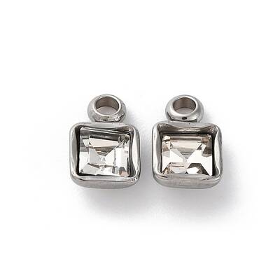 304 Stainless Steel Rhinestone Pendants