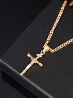 Women's Elegant Cross Pendant Necklace, Fashion Jewelry for Party, Daily Clothing Decor, Trendy All-match & Exquisite Jewelry...