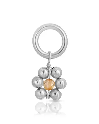 One Love Flowercita Birthstone Charms | Month/Gemstone: November - Topaz | Metal Color: Silver
