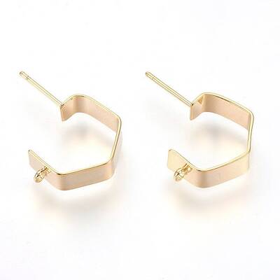Brass Ear Stud Findings