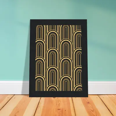 Timeless Elegance - Black and Gold Art Deco Masterpiece