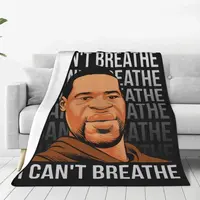 I Can't Breathe Blankets George Floyd Black Lives Matter Flannel Awesome Soft Throw Blanket for Home Textile Decor Fathersday...