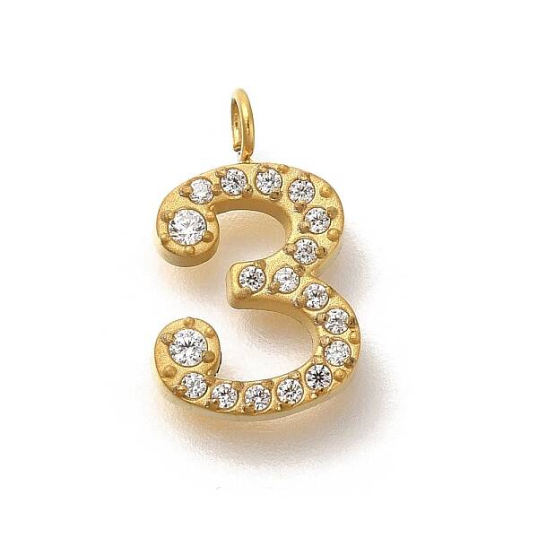 Ion Plating(IP) 304 Stainless Steel Micro Pave Cubic Zirconia Pendants