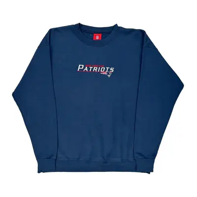New England Patriots Nfl Graphic Sweatshirt - 2XL Blue Cotton