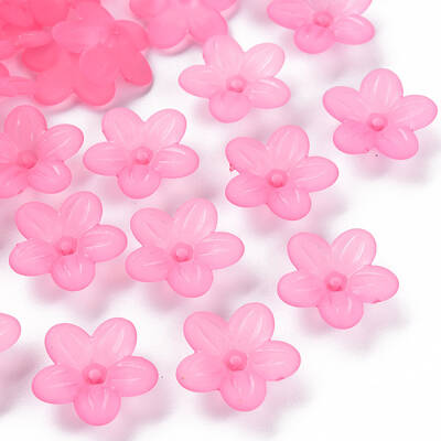 Frosted Acrylic Bead Caps