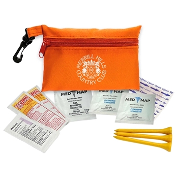 100 Customized Zip Tote Golf Kit - First Aid & Recycled rPET