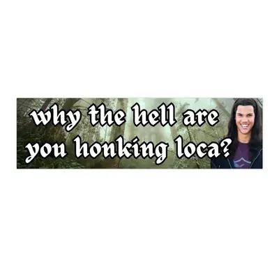 Why the **** are you honking loca? | Bumper Sticker AND Magnet | Funny Meme Sticker | 8.7'' X 2.7'' | Waterproof Premium Qual...
