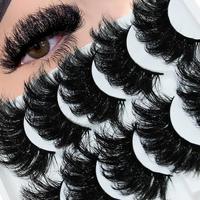 Thick Dramatic False Eyelashes, 5 Pairs Fluffy 3D False Eyelashes for Lashes Extensions, Natural Curling Eye Makeup Strip La...