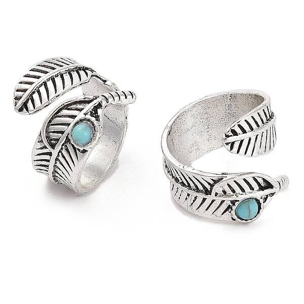 Synthetic Turquoise Cuff Rings