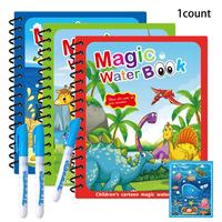 Magic Water Book, 3 Counts/set Reusable Educational Painting Book with Pen, Educational Painting Toy, Birthday Gift for Teena...