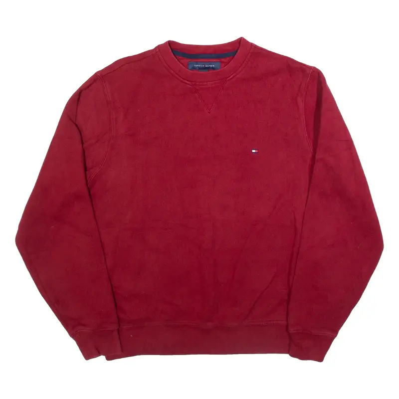 TOMMY HILFIGER Mens Sweatshirt Maroon S