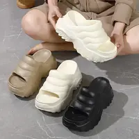 Sandals for Women Platform Flat Wedge Ankle Buckle Sandals Summer Beach Sandals Open Toe High Heeled Slippers Slip On Slides