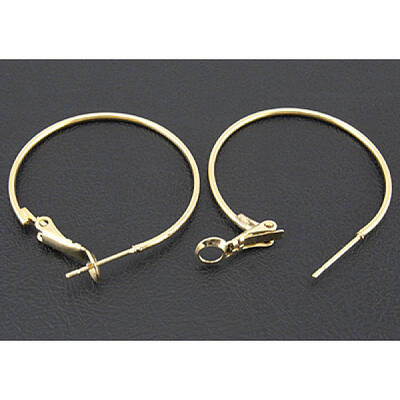 Golden Brass Hoop Earrings