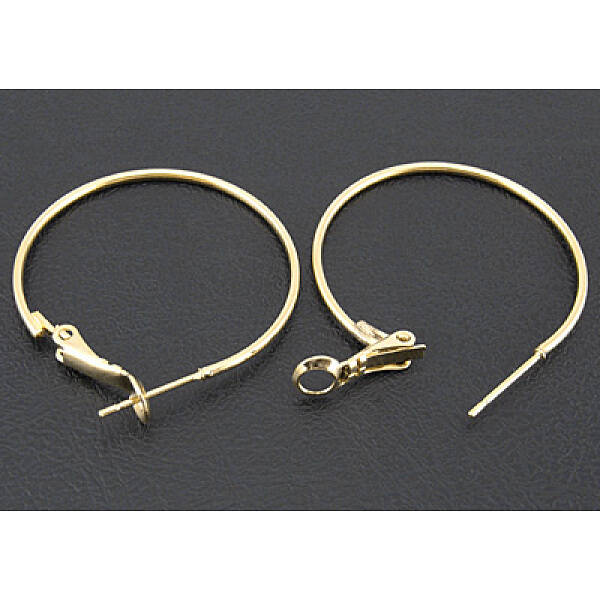 Golden Brass Hoop Earrings