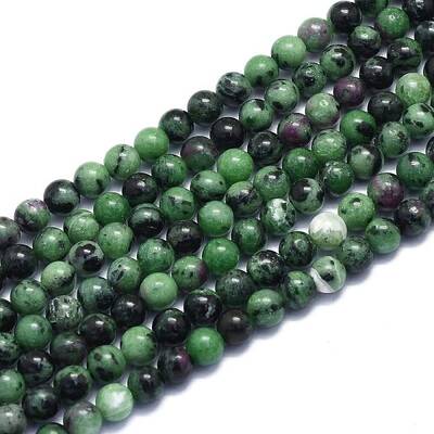 Natural Ruby in Zoisite Beads Strands