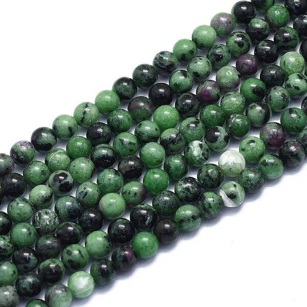 Natural Ruby in Zoisite Beads Strands