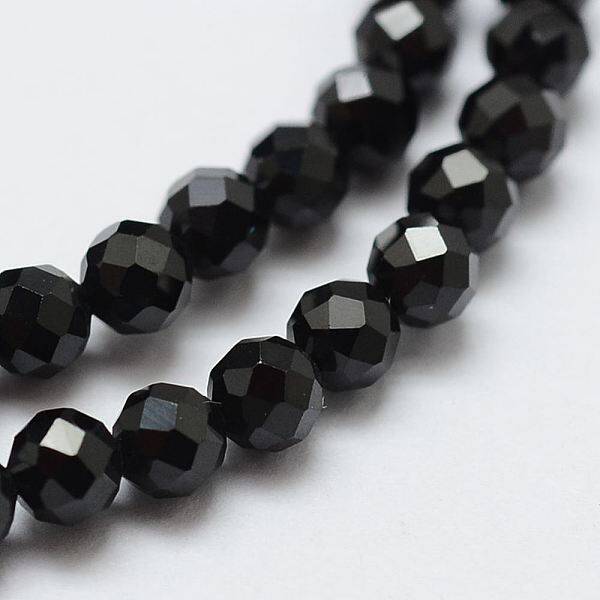 Natural Black Spinel Beads Strands