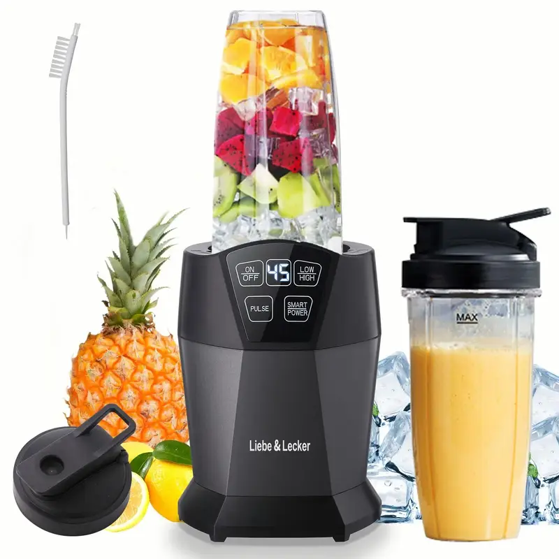 Powerful Countertop Blender and Juicer Machine, Personal Cup for Smoothies, Shakes, and Frozen Drinks ,1200W , Professional