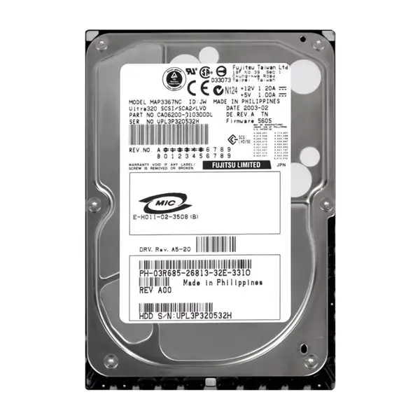 3R685 Dell 36GB Ultra-320 SCSI 10000 3.5-inch 8MB Hard Drive