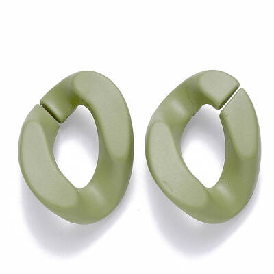 Opaque Spray Painted Acrylic Linking Rings