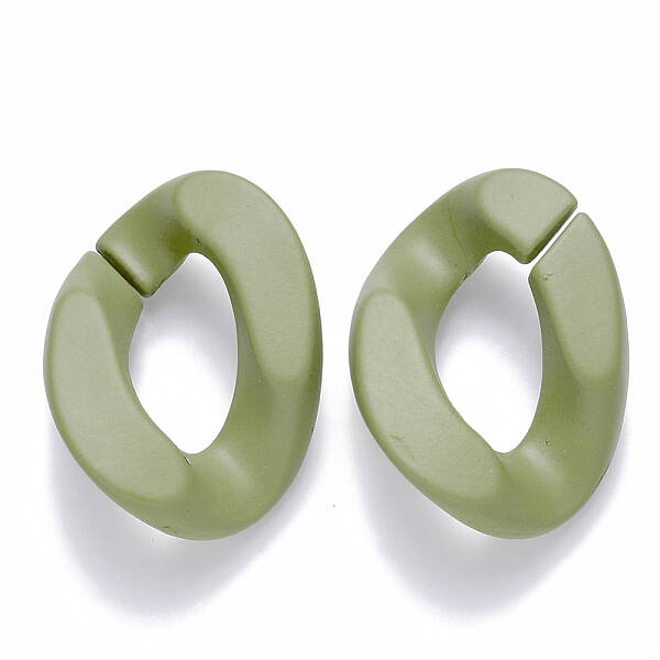 Opaque Spray Painted Acrylic Linking Rings