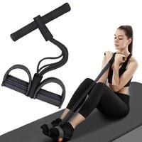 6-Tube Elastic Yoga Pedal Pull Rope For Stretching, Slimming & Muscle Training, Fitness Equipment For Belly, Waist, Arms & Le...