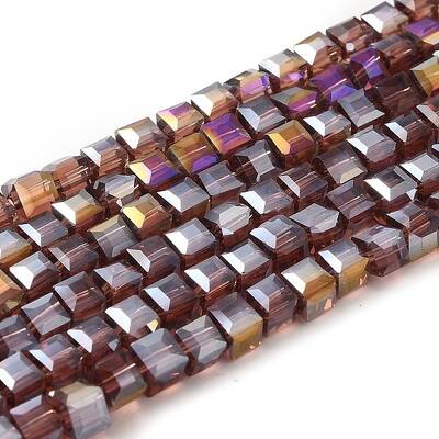 Electroplate Glass Beads Strands