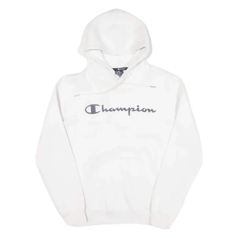 CHAMPION Mens White Hoodie M