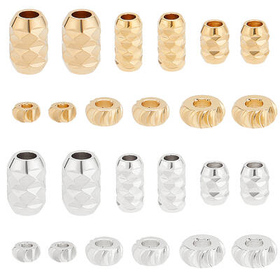 120Pcs 12 Style Brass Beads