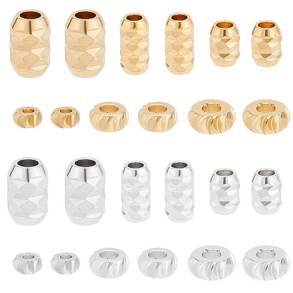 120Pcs 12 Style Brass Beads