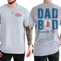 Coors Light Dad Bod T-Shirt – Funny Beer Lover Tee, Powered by Coors Light, Father's Day Gift, Casual Drinking Shirt, Vinta...