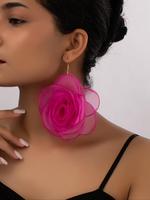 1 Pair Fashionable Casual Flower Design Dangle Earrings, Fashion Jewelry for Party, Daily Clothing Decor, Trendy All-match & ...