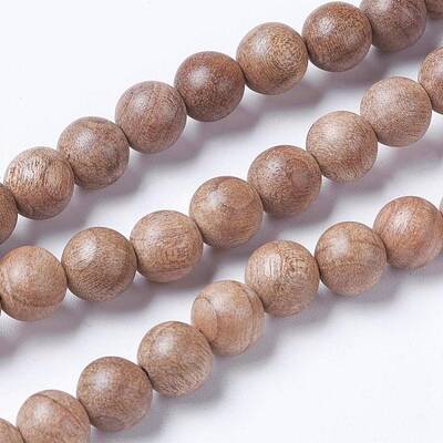 Natural Wood Beads Strands