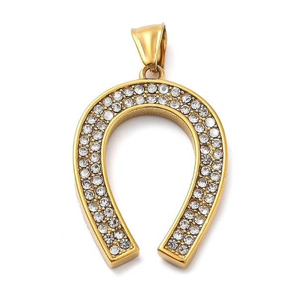 304 Stainless Steel Rhinestone Pendants
