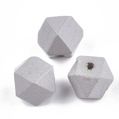 Painted Natural Wood Beads