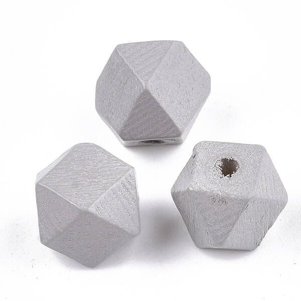 Painted Natural Wood Beads