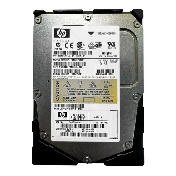 A6541-69001 HP 36.4GB Ultra-160 SCSI 15000 3.5-inch Hard Drive