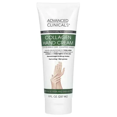 Advanced Clinicals Collagen Hand Cream, 8 fl oz (237 ml)